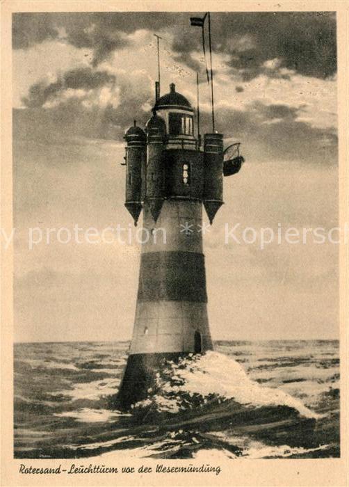 Leuchtturm Lighthouse Rotersand Wesermündung