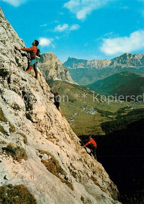 Klettern Bergsteigen Dolimiti Gruppo Sella Via Ferrata Brig
