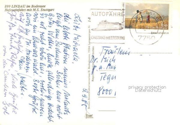 Motorschiffe M.S. Stuttgart Lindau Bodensee Hafen – Bild 2