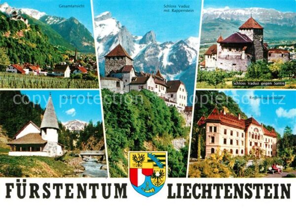 Liechtenstein  Schloss Vaduz Rappenstein Kirchlein im