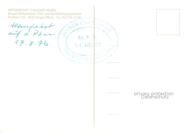Motorschiffe Theodor Heuss Bingen-Rüdesheimer Fähr- – Bild 2