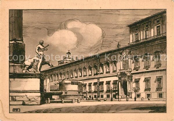 Roma Rom Palazzo del Quirinale Künstlerkarte