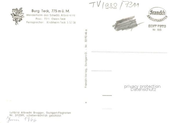 Owen Esslingen Fliegeraufnahme Burg Teck – Bild 2