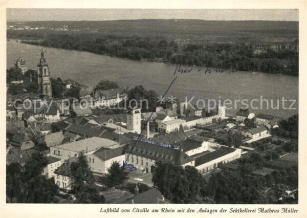 Eltville Rhein Sektkellerei Matheus Müller Fliegeraufn