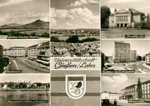 Giessen Lahn Marktplatz Stadttheater Universität