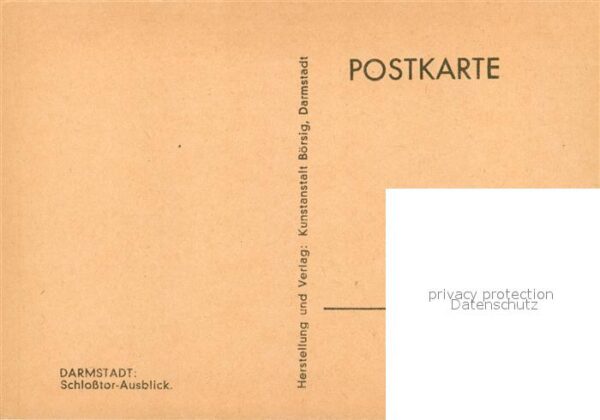 Darmstadt Schlosstor Künstlerkarte Karl Weise – Bild 2
