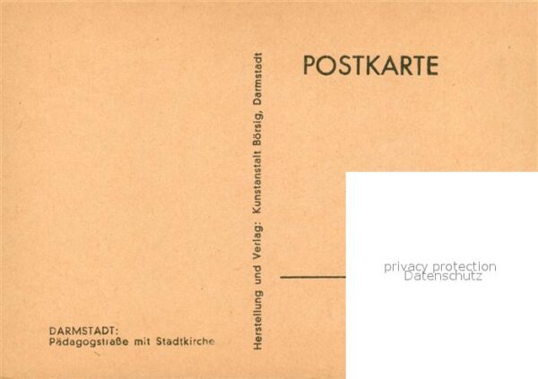 Darmstadt Pädagogstrasse Stadtkirche Künstlerkart – Bild 2