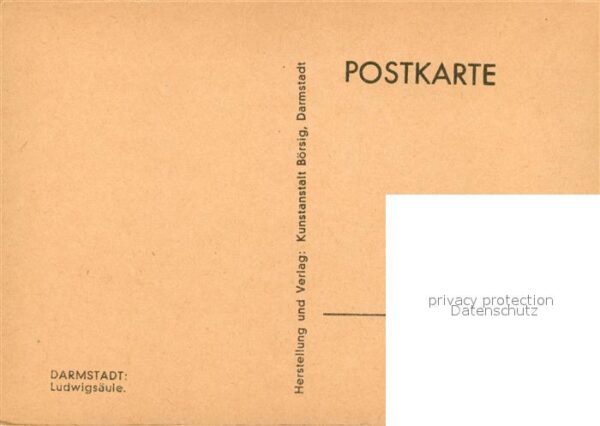 Darmstadt Ludwigsäule Künstlerkarte Karl Weise – Bild 2