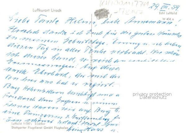 Urach Schwarzwald Fliegeraufnahme Burgruine – Bild 2