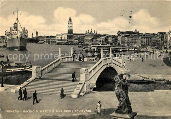 Venezia Venedig Bacino S. Marco Riva Degli Schiavoni