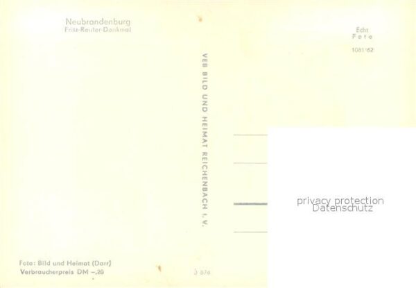 Neubrandenburg Fritz-Reuter-Denkmal – Bild 2