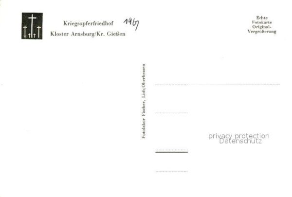 Arnsburg Hessen Kloster Kriegsopferfriedhof – Bild 2
