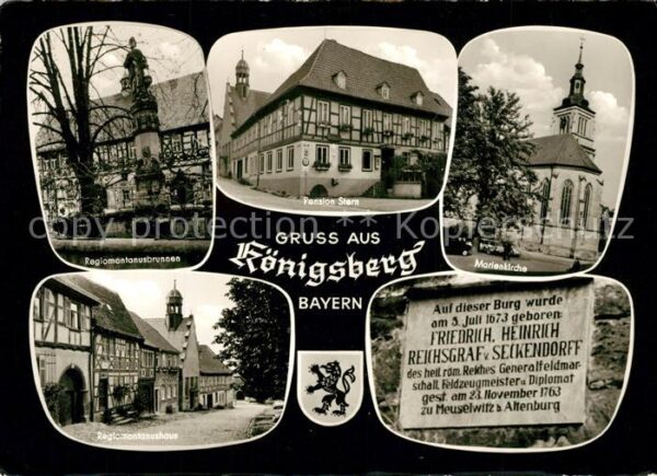 Koenigsberg Bayern Marienkirche Regiomontanusbrunnen Haus