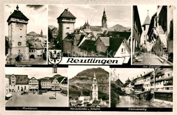 Reutlingen BW Marktplatz Marienkirche Zwinger