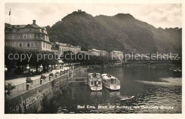 Bad Ems Kurhaus Bahnhofs Brücke