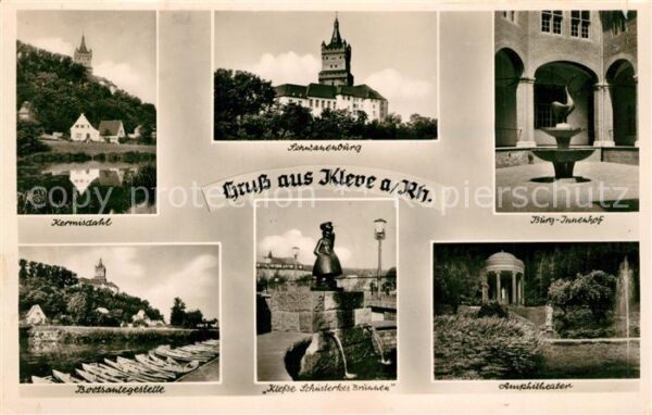 Kleve Schwanenburg Bootsanlegestelle Kermisda