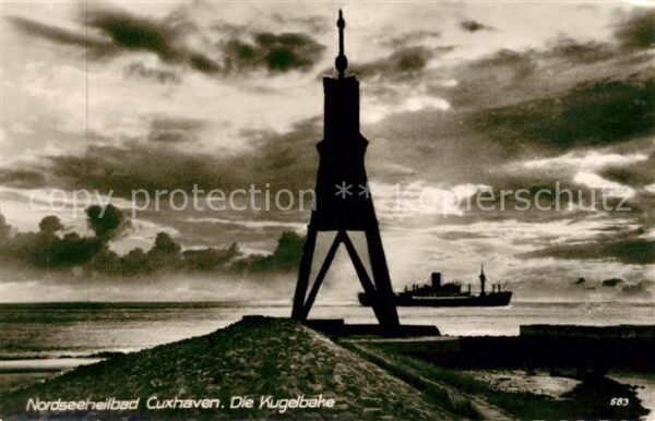 Cuxhaven Nordseebad Kugelbake