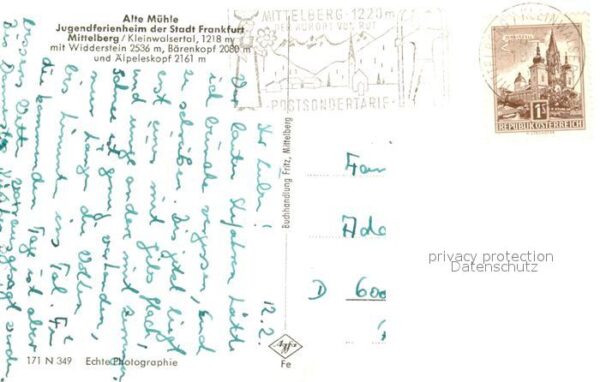 Mittelberg Kleinwalsertal Alte Mühle Widderstein Bärenkopf – Bild 2