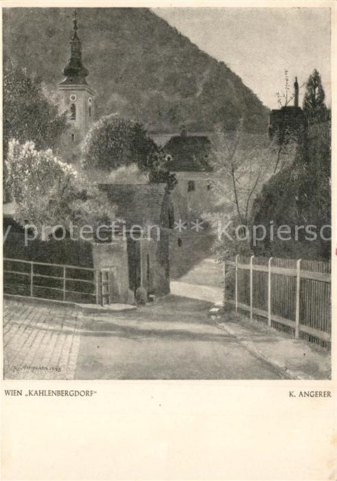 Wien Kahlenbergdorf Künstlerkarte K. Angerer