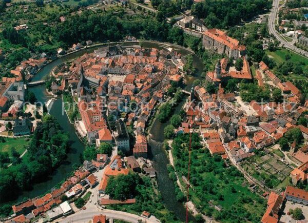 Cesky Krumlov Zamek a mesto roziozene v meandrech rek