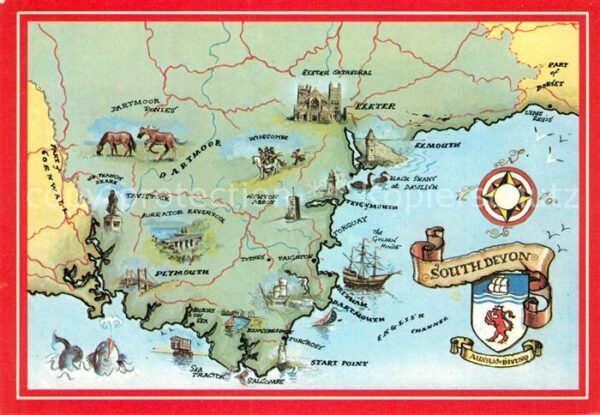 South Devon Gebietskarte