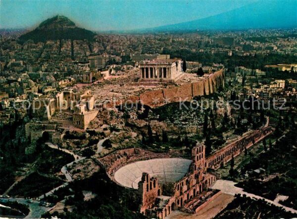 Athen Griechenland Akropolis Fliegeraufnahme