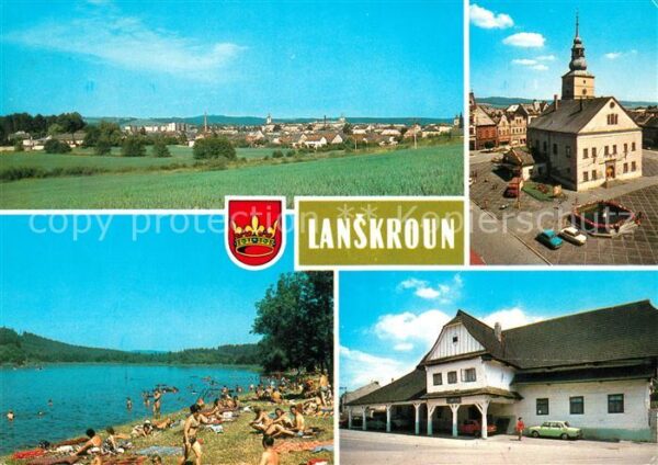 Lanskroun Pohled na mesto Byvala radnice z let Ko