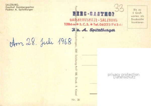 Salzburg Oesterreich Gasthof Gaisbergspitze Sendemast – Bild 2