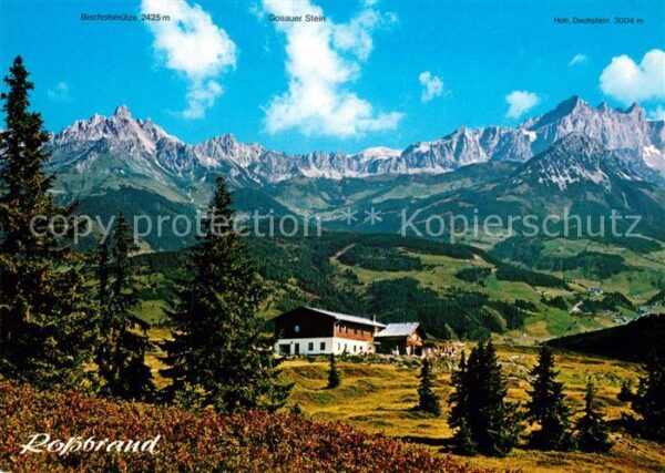 Radstaedter Huette am Rossbrand mit Dachstein Massiv