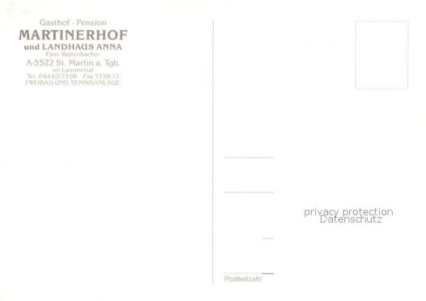 St Martin Tennengebirge Gasthof Pension Martinerhof und Landhau – Bild 2