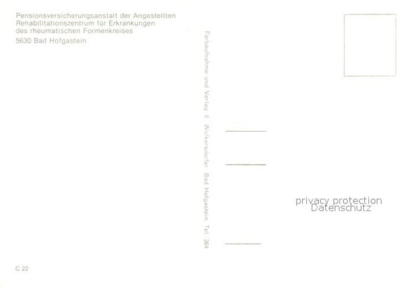 Bad Hofgastein PVA der Angestellten Rehazentrum  Speis – Bild 2