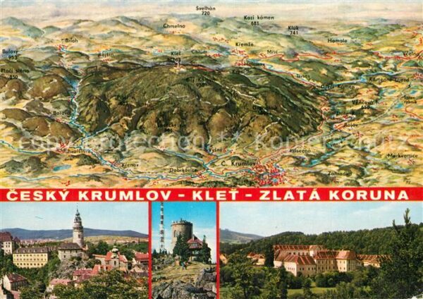 Cesky Krumlov Klet Zlata Koruna Panoramakarte