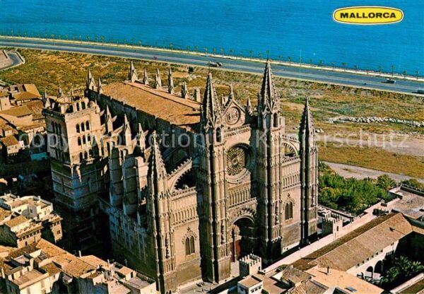 Palma Mallorca La Catedral Vista aerea