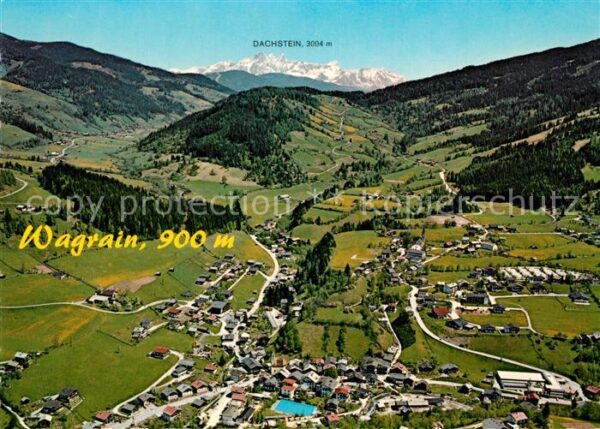 Wagrain Salzburg Fliegeraufnahme mit Dachstein