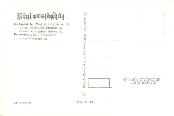 Budapest Burg Orszaghaz Vendeglö – Bild 2