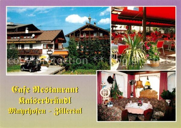 Mayrhofen Zillertal Cafe Restaurant Kaiserbründl