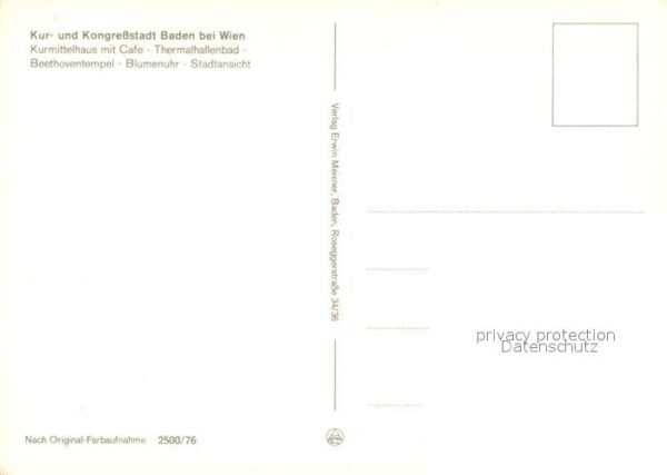 Baden Wien Kurmittelhaus und Thermalhallenbad Beet – Bild 2