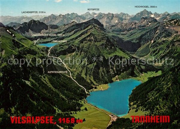 Tannheim Tirol Fliegeraufnahme mit Vilsalpsee