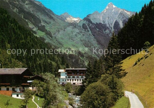 Zillertal Tirol Gasthof Zillergrund mit Brandbergkolm