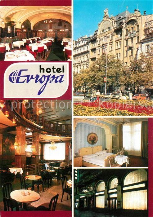 Praha Prahy Prague Hotel Evropa Gastraum Bar Zimmer