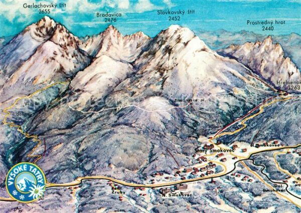 Hohe Tatra Panoramakarte