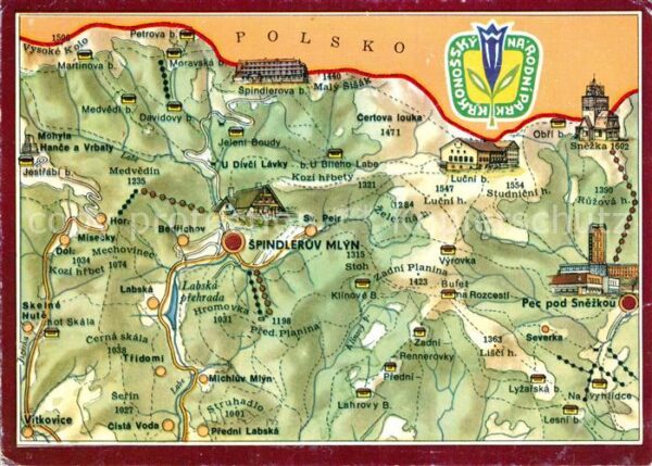 Krkonose Gebietskarte