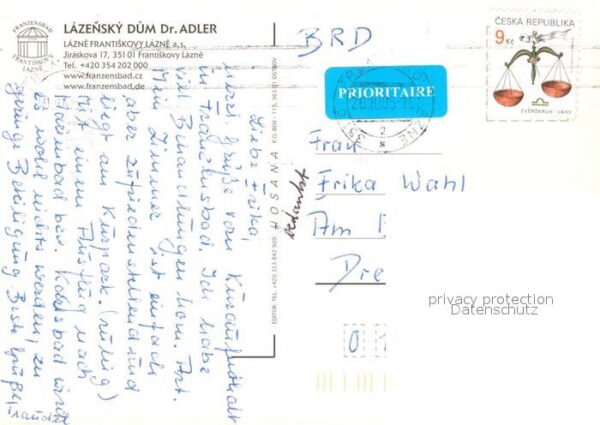 Frantiskovy Lazne Lazensky Dum Dr Adler Details – Bild 2