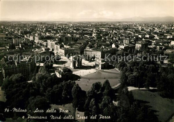 Milano Arco della Pace e Panorama Nord dalla T