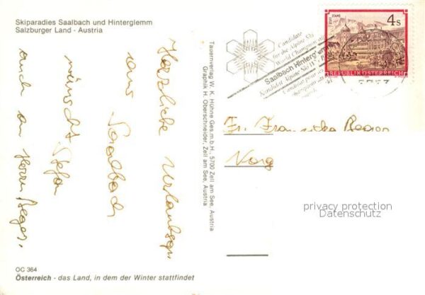 Saalbach-Hinterglemm Ortungskarte Viehhofen Maishofen Wilder – Bild 2