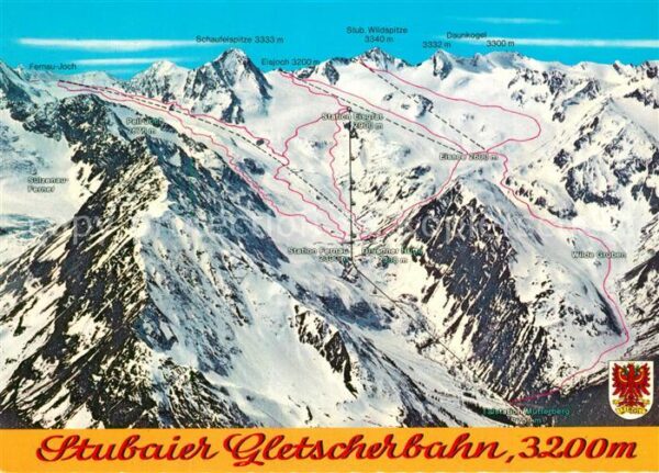 Stubaier Alpen Ortungskarte Sulzenauferner Wilde Grube