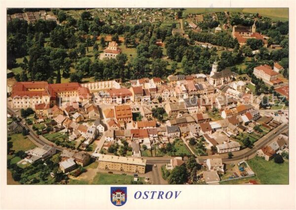Ostrov Fliegeraufnahme Stare Mesto Zamecky Par