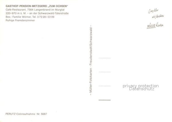 Langenbrand Forbach Gasthof Zum Ochsen – Bild 2