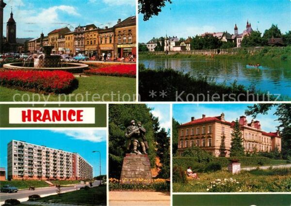 Hranice nad Morave Gottwaldovo namesti Nabrezi Becvy