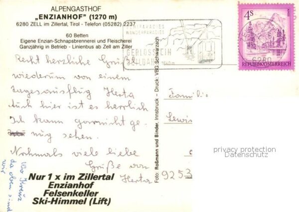 Zell Ziller Tirol Alpengasthof Enzianhof – Bild 2